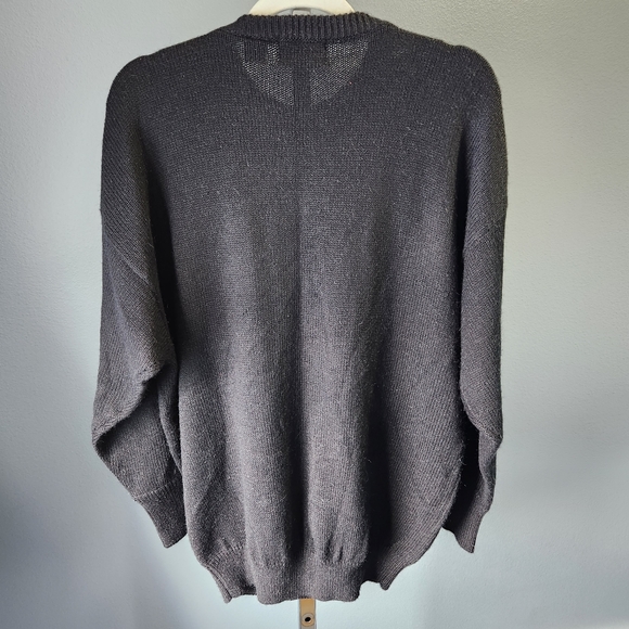 Vintage Winterset Pearl Button Knit Pullover Sweater Women's Plus Size 22W Black - Picture 6 of 7